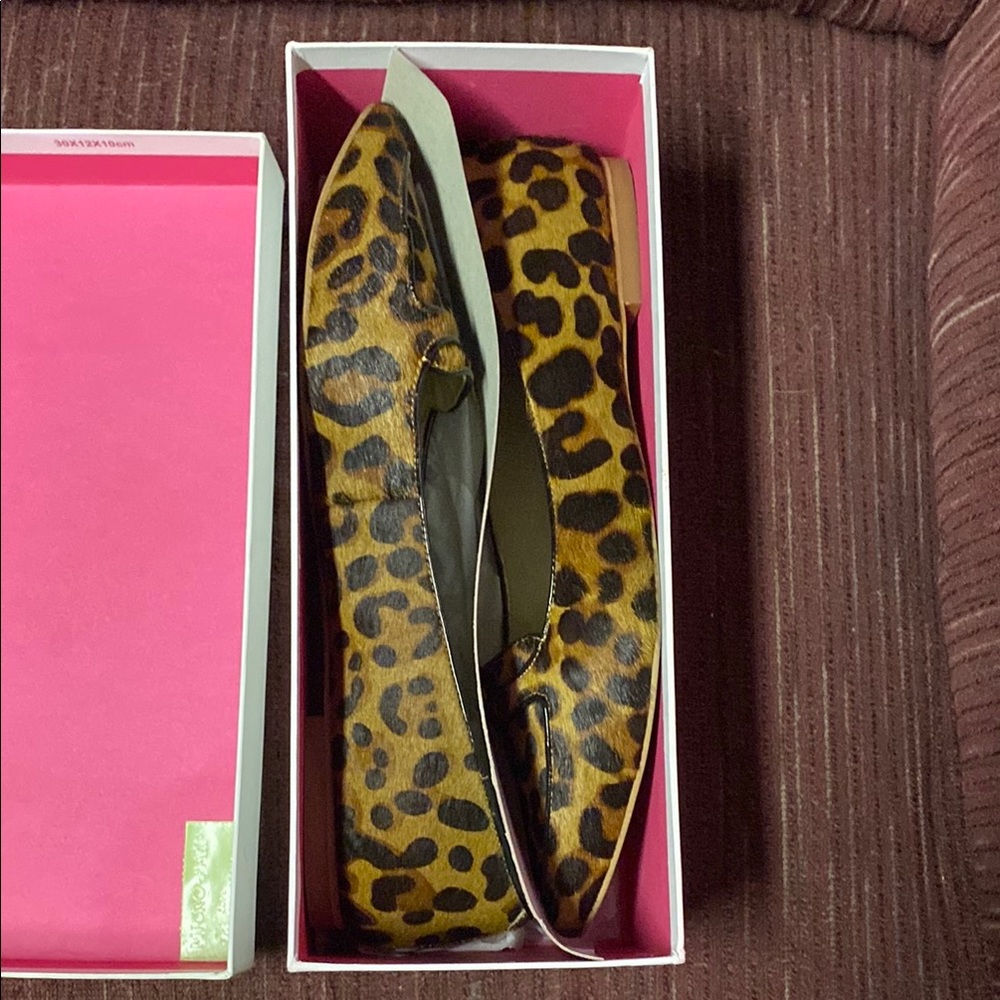 Boden Brown and Black Leopard Print Flats